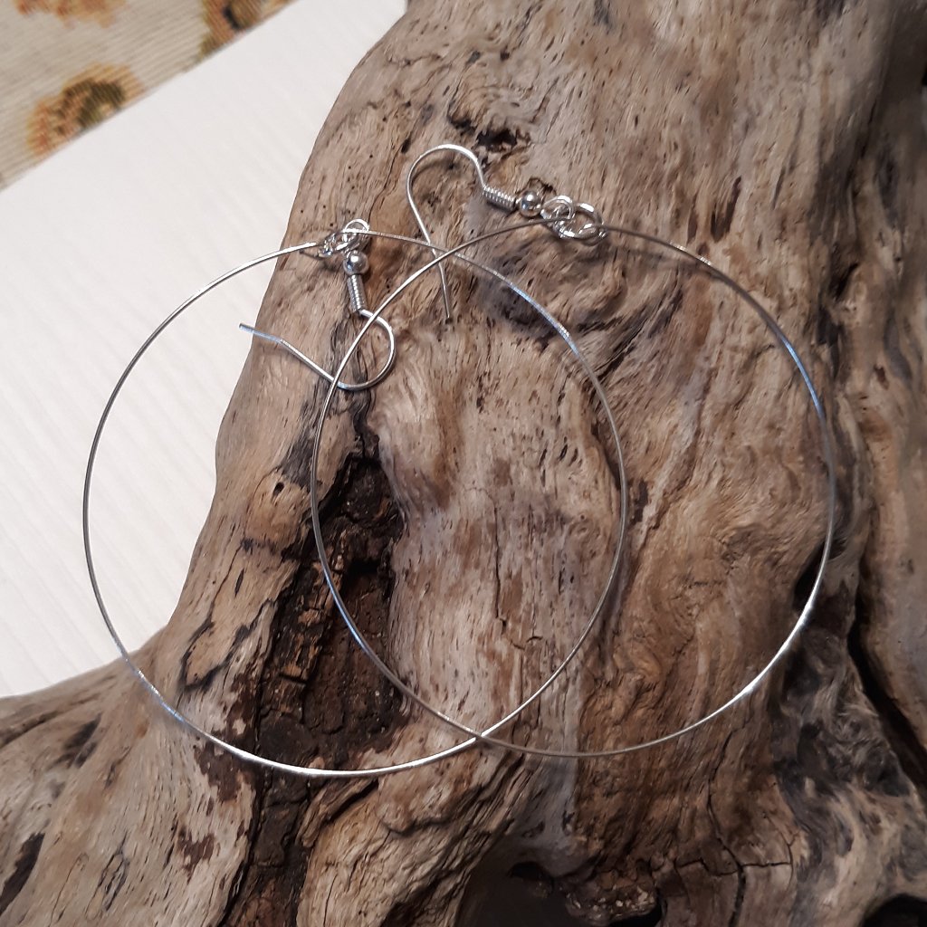 Silver Hoop Earrings Hoops 8$